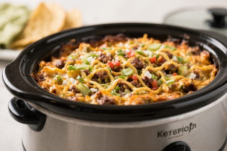 Keto Crockpot Loaded Taco Casserole – Easy, Cozy, and Low-Carb
