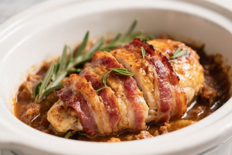Keto Crockpot Bacon Wrapped Chicken – Easy, Flavorful, and Low-Carb