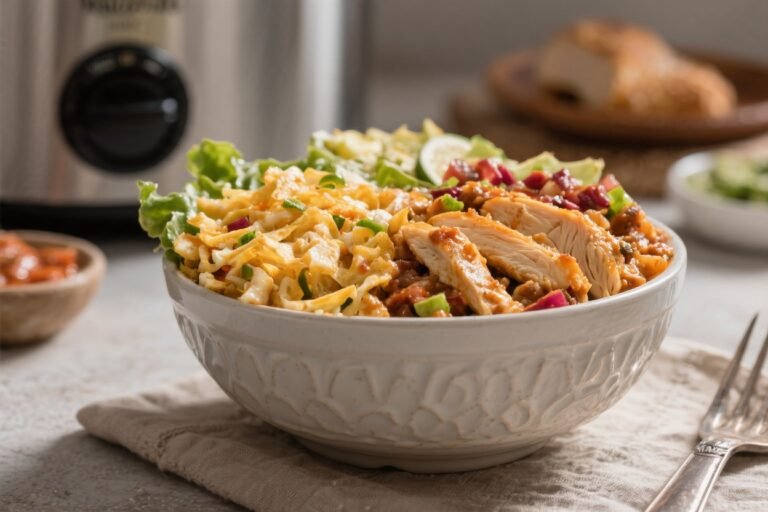 Keto Crockpot Loaded Chicken Bowl – Comfort Food Made Easy