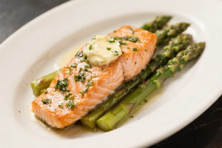 Garlic Herb Butter Salmon & Asparagus – A Simple, Flavor-Packed Dinner