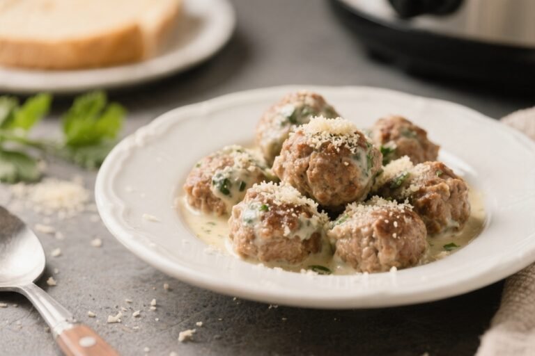 Keto Crockpot Creamy Parmesan Meatballs – Comfort Food Made Easy