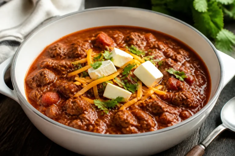 Keto Beef Chili With Cream Cheese – Rich, Satisfying, and Low-Carb