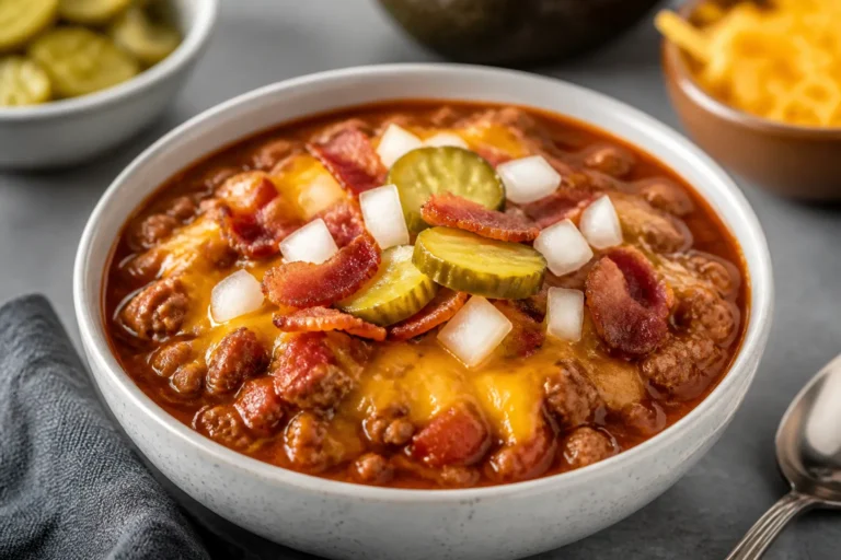 Keto Bacon Cheeseburger Chili – Hearty, Low-Carb Comfort Food