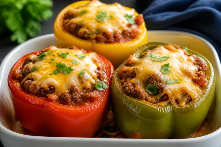 Keto Chili Stuffed Peppers – A Cozy, Low-Carb Comfort Dinner