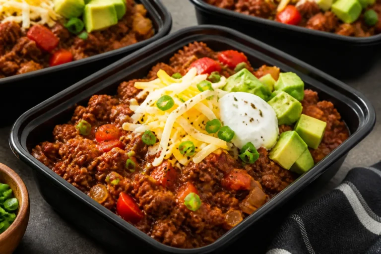 Keto Chili Meal Prep Bowls – Hearty, Low-Carb, and Ready for the Week