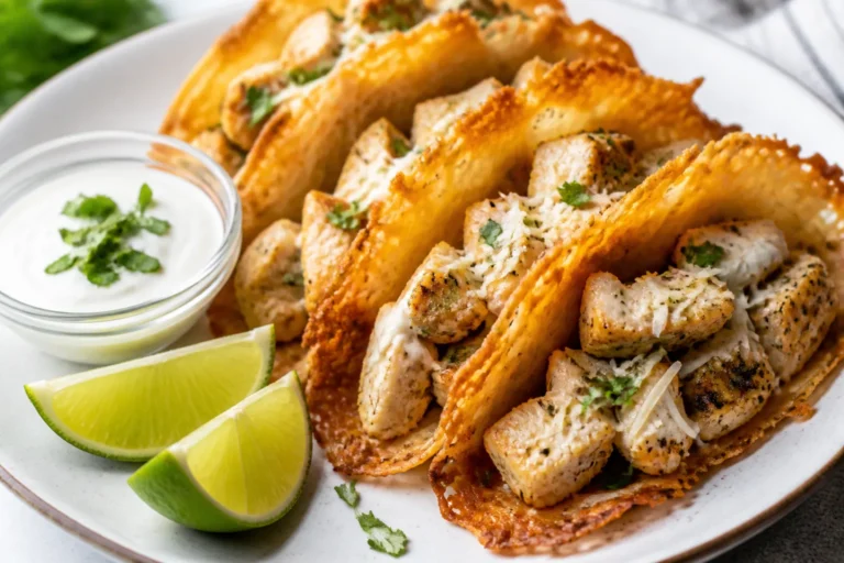 Keto Garlic Parmesan Chicken Tacos – Crispy, Cheesy, and Low-Carb