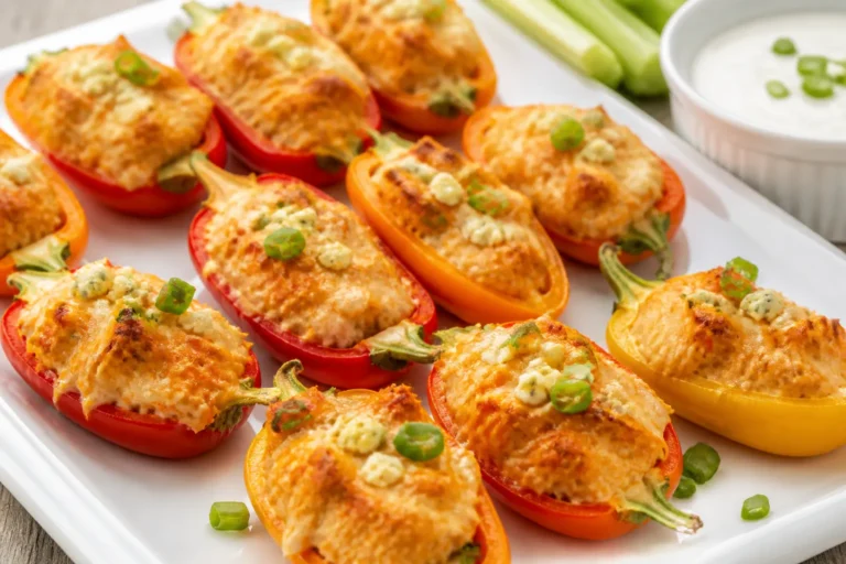 Buffalo Chicken Stuffed Mini Peppers – A Bold, Bite-Sized Crowd-Pleaser