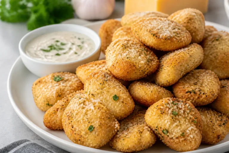Garlic Parmesan Chicken Nuggets – Crispy, Savory, and Easy to Make