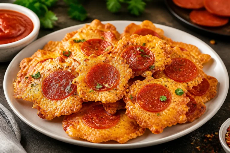 Pepperoni Pizza Cheese Chips – Crunchy, Cheesy, and Ready in Minutes