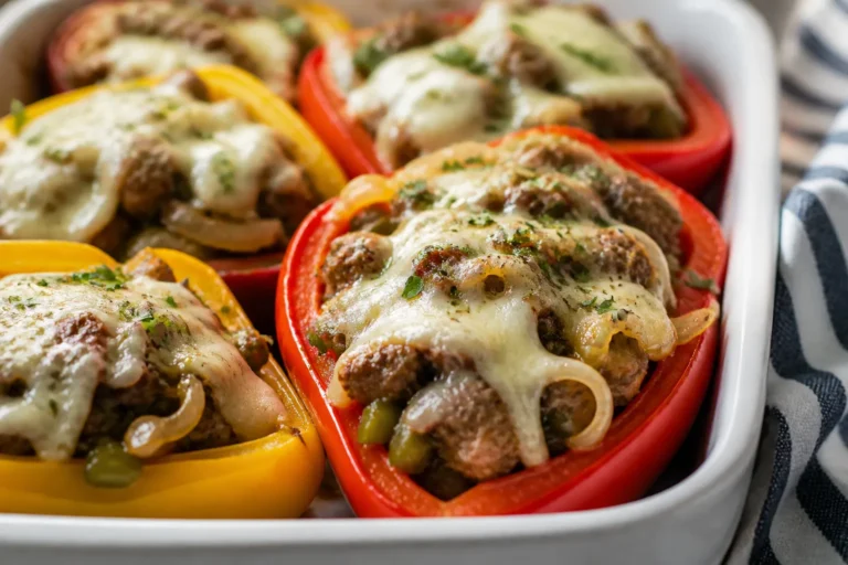 Keto Philly Cheesesteak Stuffed Peppers – Juicy, Cheesy, and Low-Carb Comfort