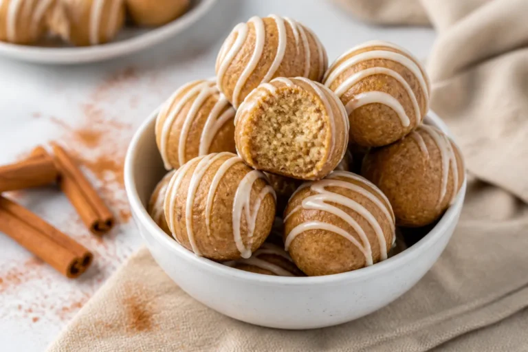 Keto Cinnamon Roll Protein Bites – A Cozy, Low-Carb Snack With Big Flavor
