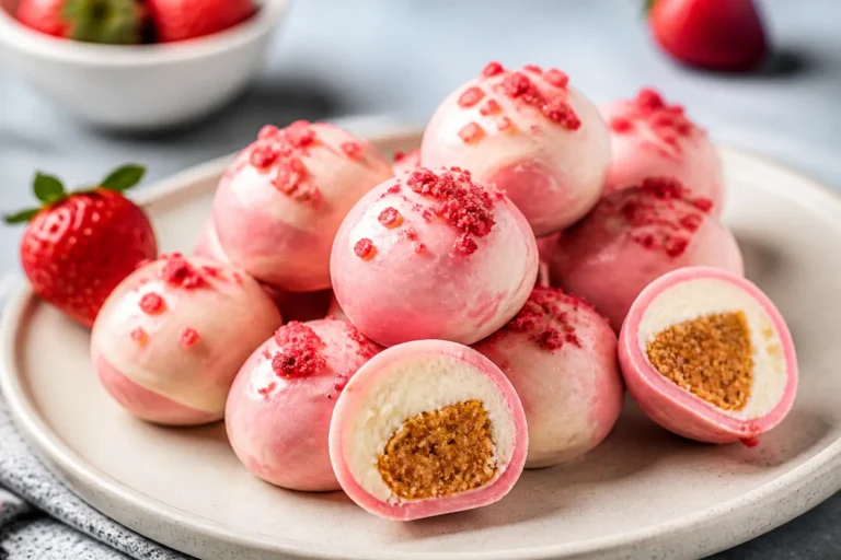 High Protein Strawberry Cheesecake Fat Bombs – Creamy, Fresh, and Satisfying