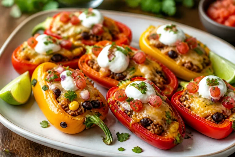 Loaded Taco Stuffed Mini Peppers – Easy, Colorful, Crowd-Pleasing Bites